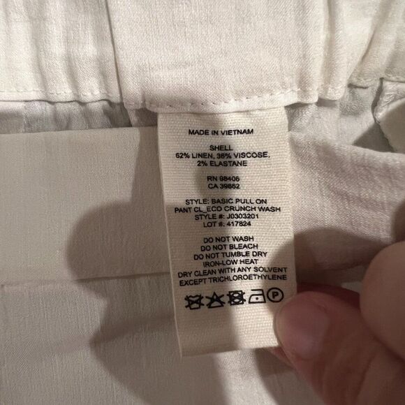 Theory 00 linen blend pull on pants - Picture 7 of 8